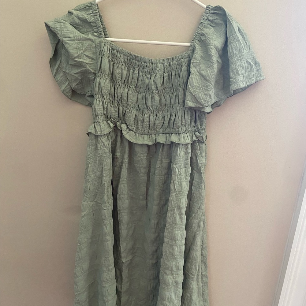 Charming Green Kids Dress